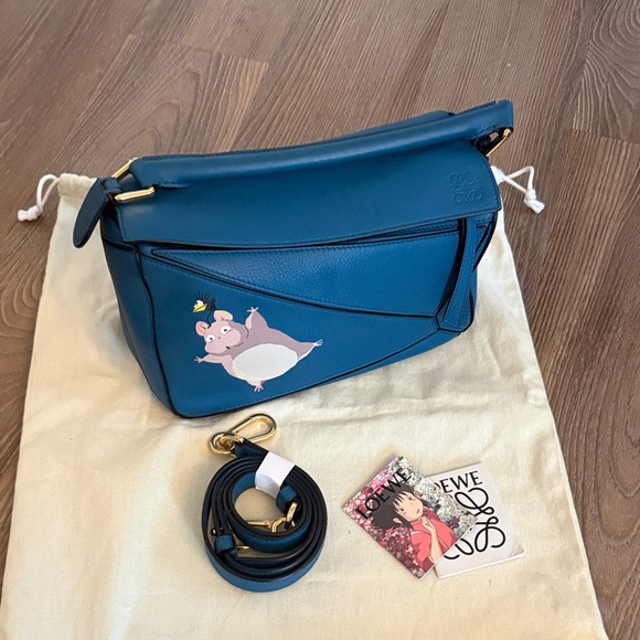 LOEWE x Studio Ghibli Spirited Away Boh Mouse Puzzle Bag Lagoon Blue - Picture 1 of 9